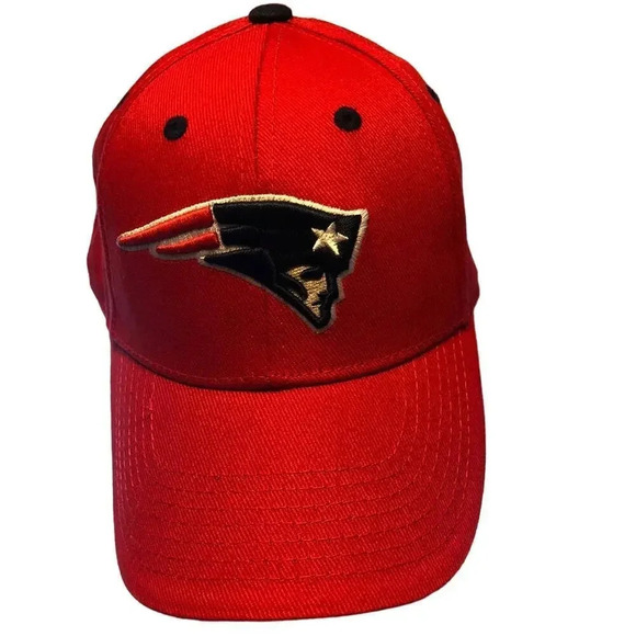 NFL New England Patriots Team Apparel Cap Hat One Size Fits Most Red Blue Logo - Picture 1 of 4